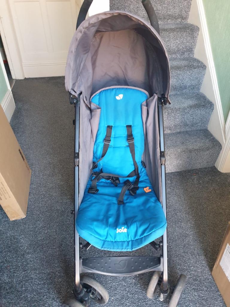 Free Joie Stroller Pushchair – Grey & Blue, Good Condition
