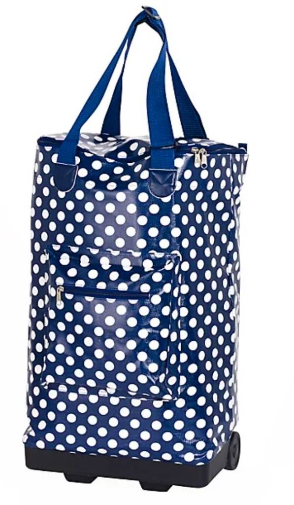 Foldable Spotty Shopper PVC-coated canvas replacement for carrier bags Wheeled Shopping trolley