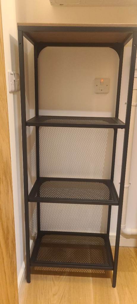 image for Metal rack with wooden top