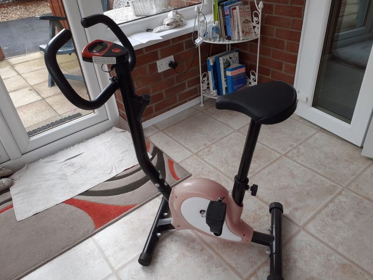 Exercise Bike - Black and Pink, Good Condition