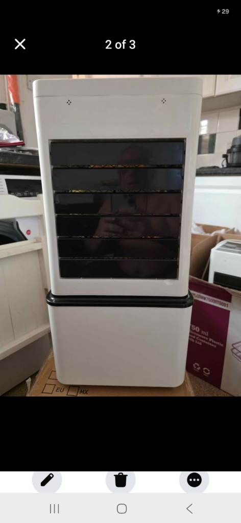 Portable Air Cooler/Fan – White, Good Condition