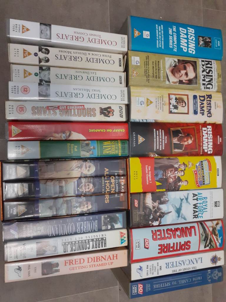 Job Lot of VHS Tapes - Comedy and Documentary Collection