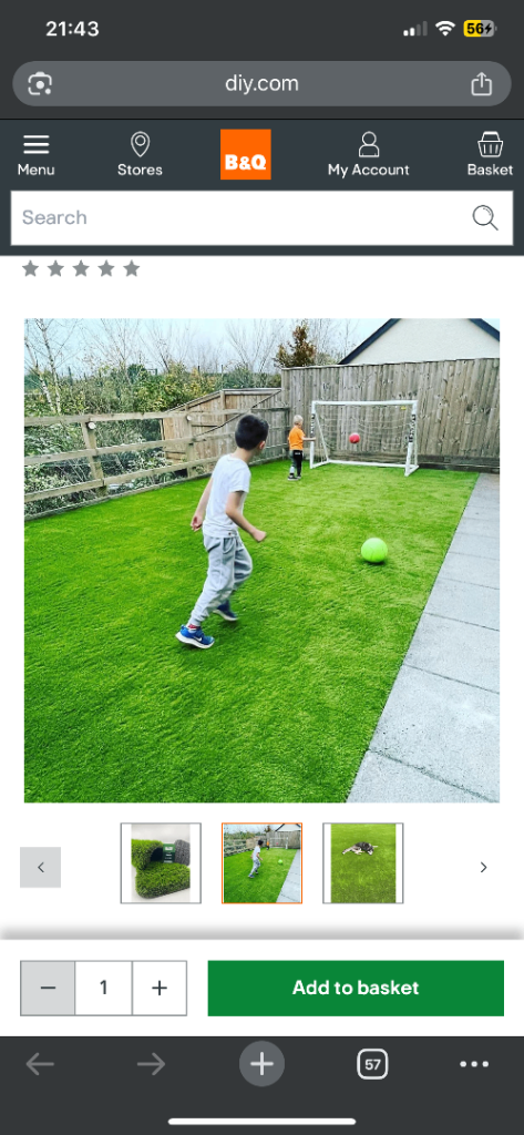 Brand New 25m New Artificial Grass Roll & 2 x joining tape 