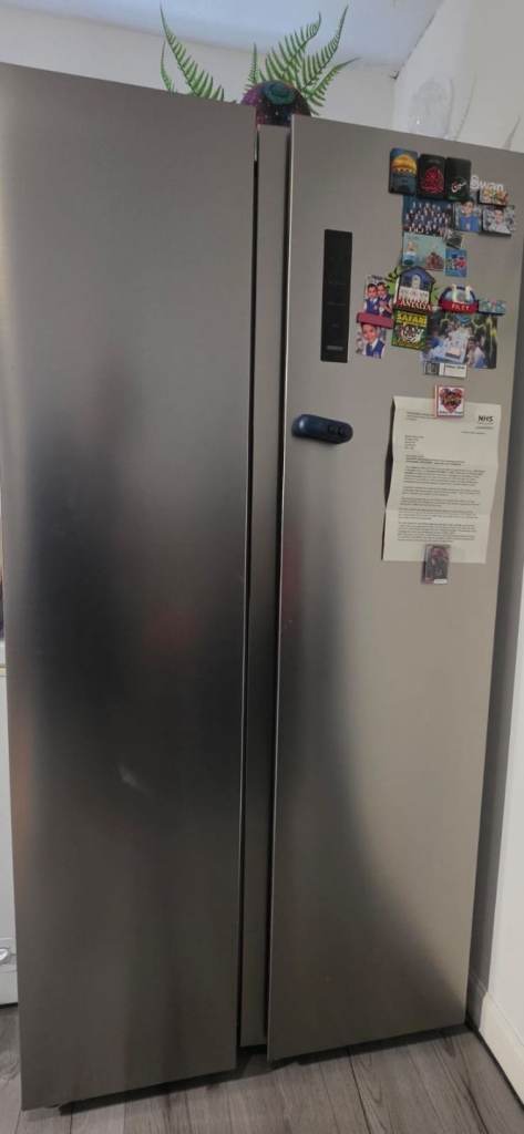 American Style Fridge Freezer – Silver, Good Condition