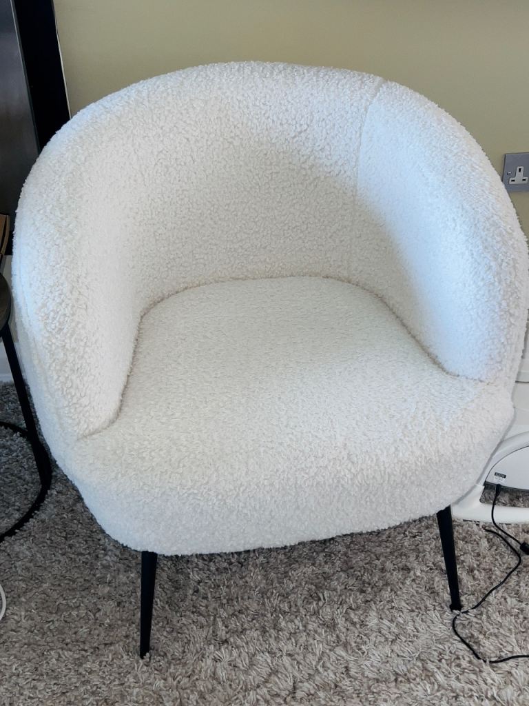 Tori Boucle Tub Chair - White