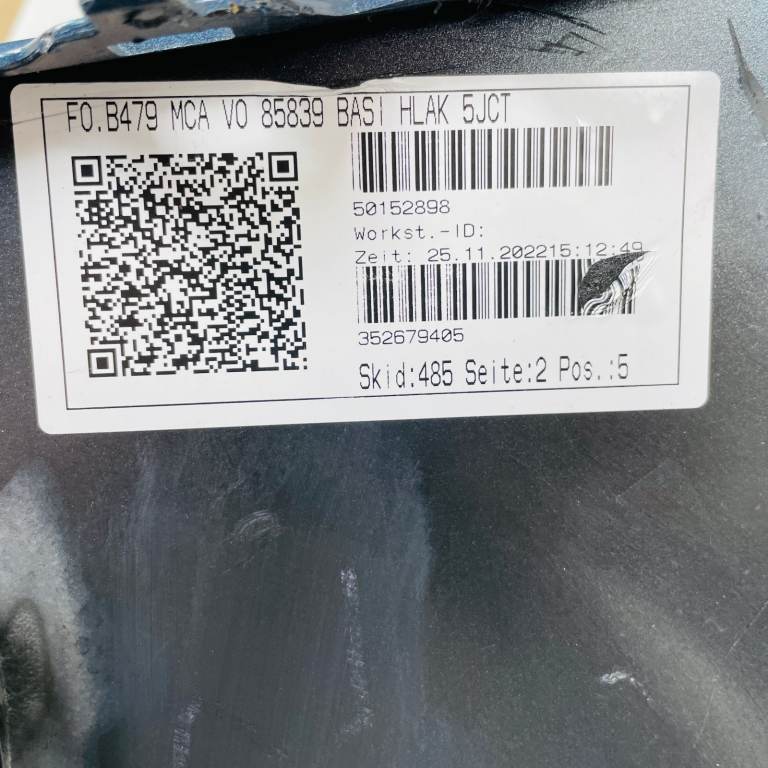 Ford Fiesta Front Bumper Skin Genuine Blue Mk8 Titanium 2022 - 2024 [al21]