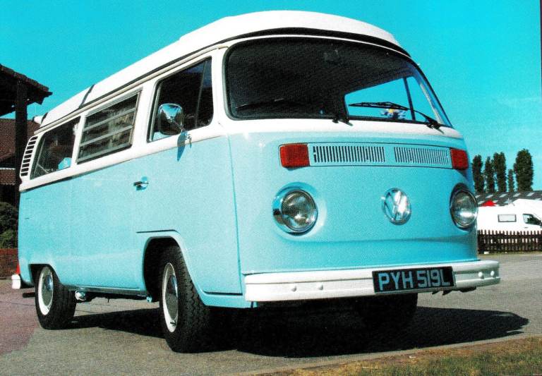 36. A framed magazine original featuring 1972 VW/Volkswagen Camper Reg PYH519L