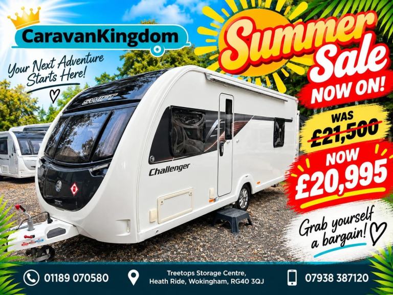 SWIFT CHALLENGER 560 - 2023 - ISLAND BED - 4 BERTH - MOVER - ONE OWNER - VGC 