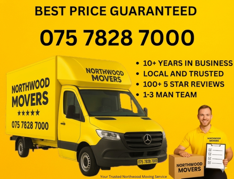 Man and Van Northwood HA6 | House Removals Northwood | Same Day Movers