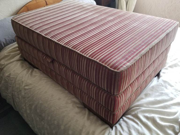 Harrods Comfy Quality Foot rest with Ottoman storage in silk/satin free delivery