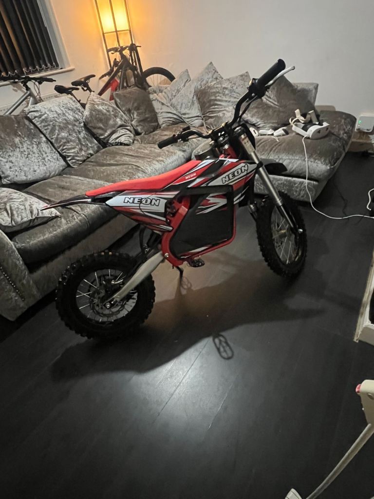 Neon Kids Electric Dirt Bike – Red and Black, Good Condition
