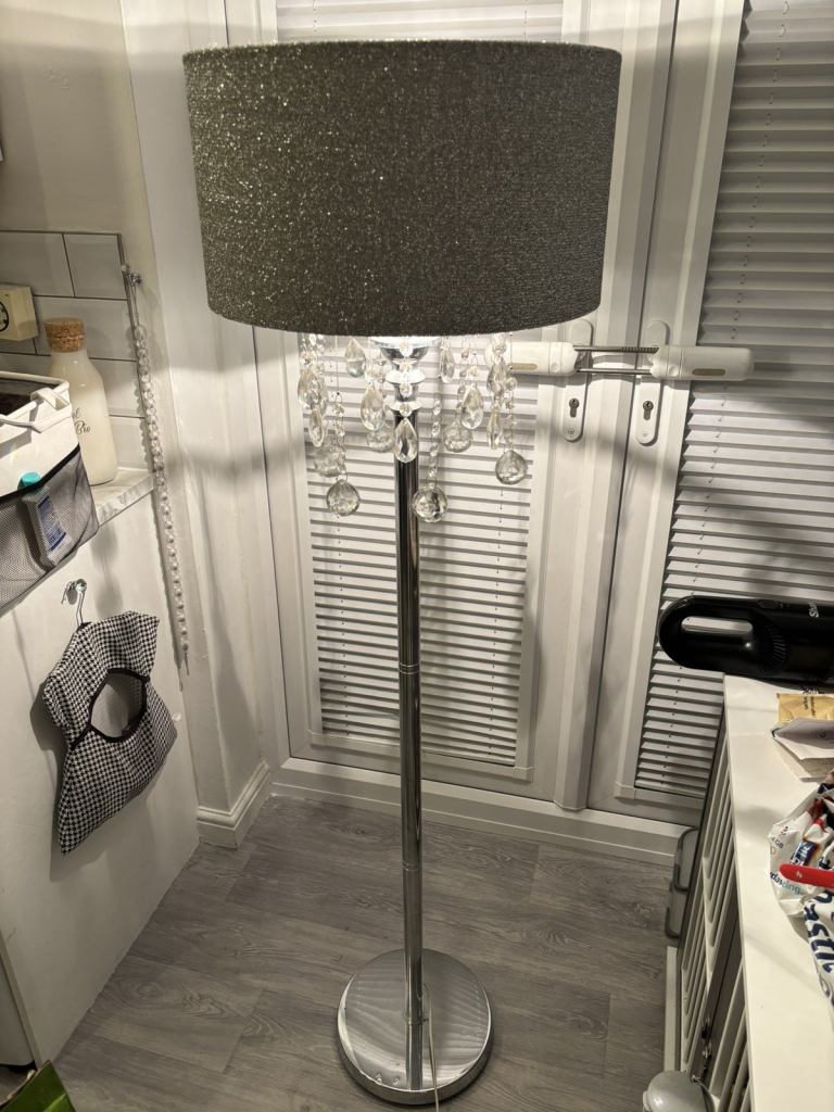 Crystal Floor Lamp & Shade 