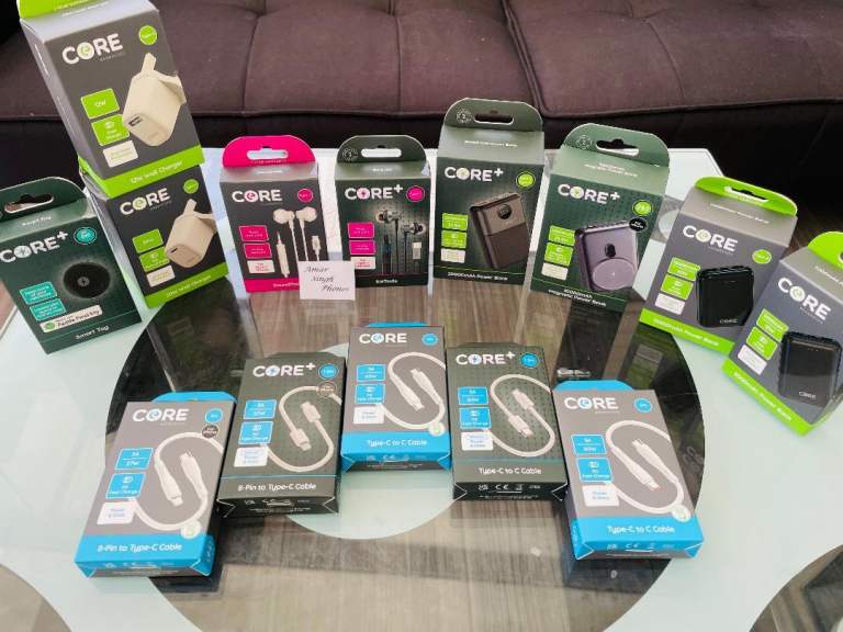 CORE Mobile Phone Accessories – Chargers, Cables, Headphones, power banks - NEW