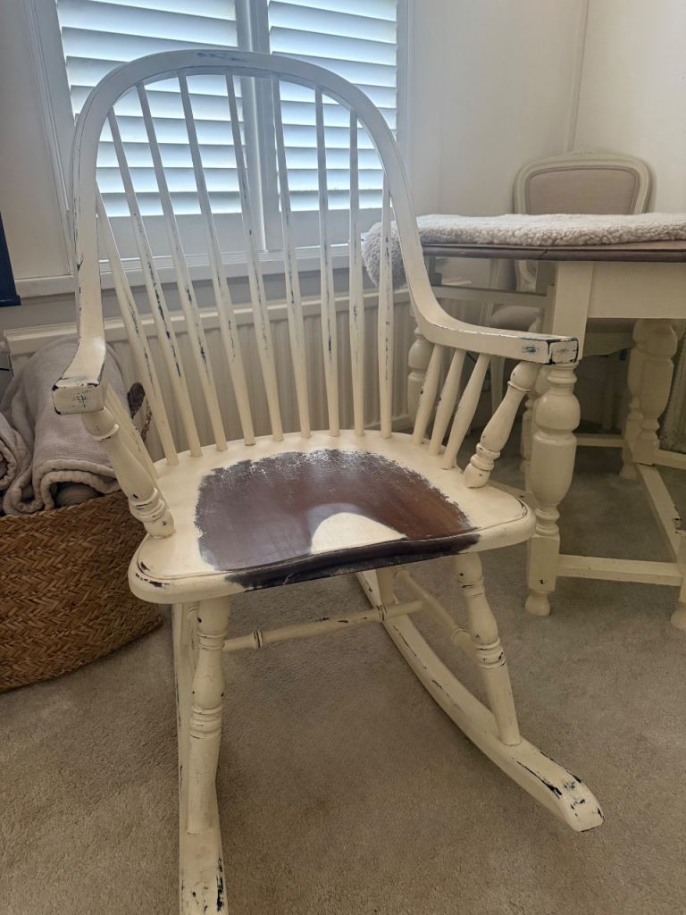 Laura Ashley "Bramley" rocking chair - Cream colour