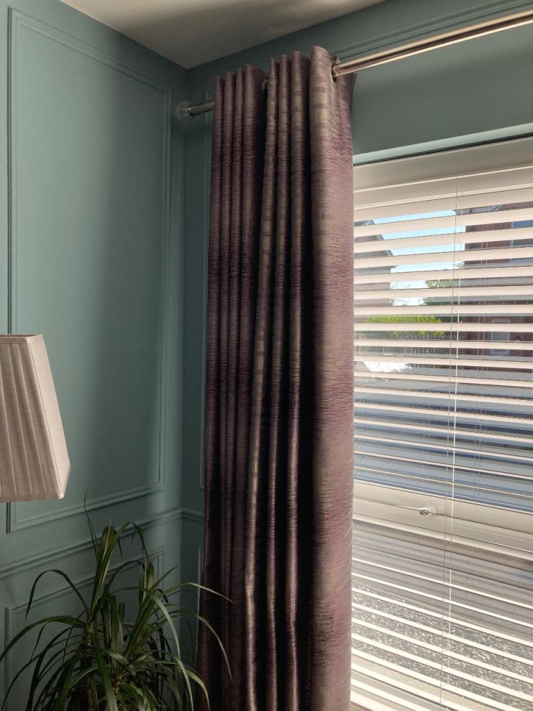 Dunelm Shimmer Aubergine Curtains