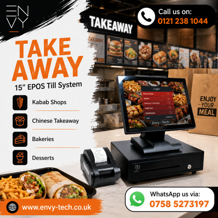 15” Takeaway EPOS System for Fast Food & Delivery Businesses