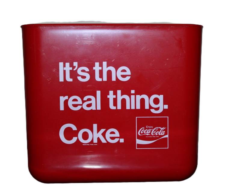Vintage 1980s Original Coca Cola Retro Square Ice Bucket