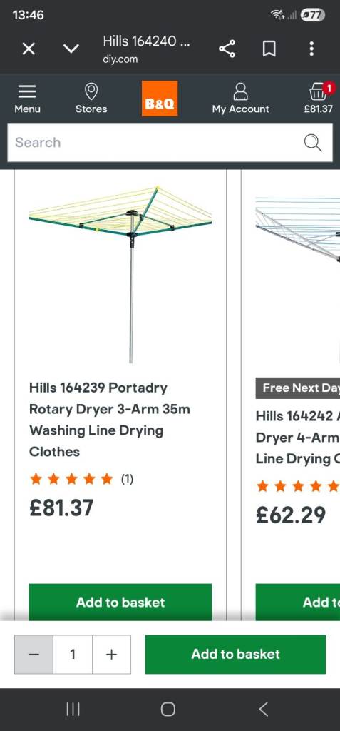 New rotary washing line