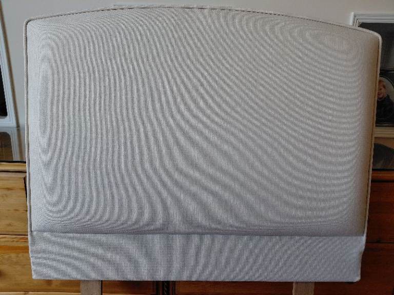 Dreams single Headboard – cream oatmeal Fabric, Good Condition