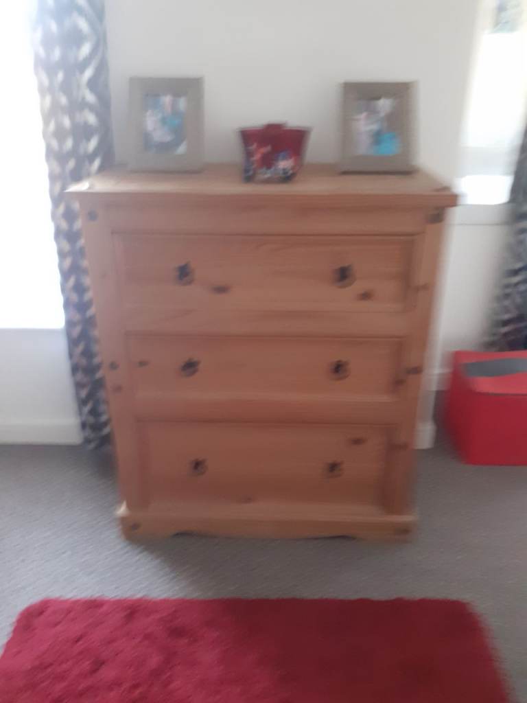 Tall chest of draws in pine