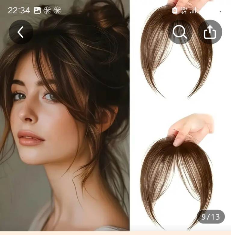 Hair bang front with clip 