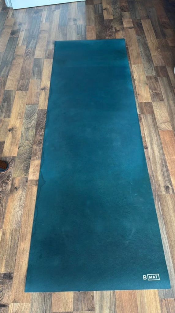 Extra long teal bmat yoga mat