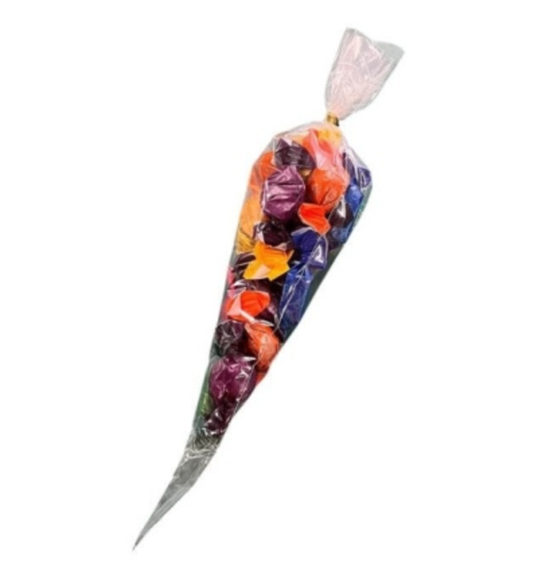 250 Clear Cone Cellophane Bags | 180 x 370mm, 7 x 14.5"