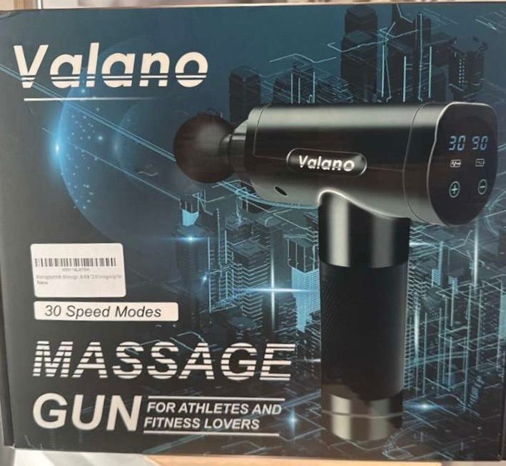 **SEALED** VALANO MASSAGE GUN INCLUDES 30 SPEED MODES 12 HEADS FOR A FULL BODY MASSAGE BRAND NEW