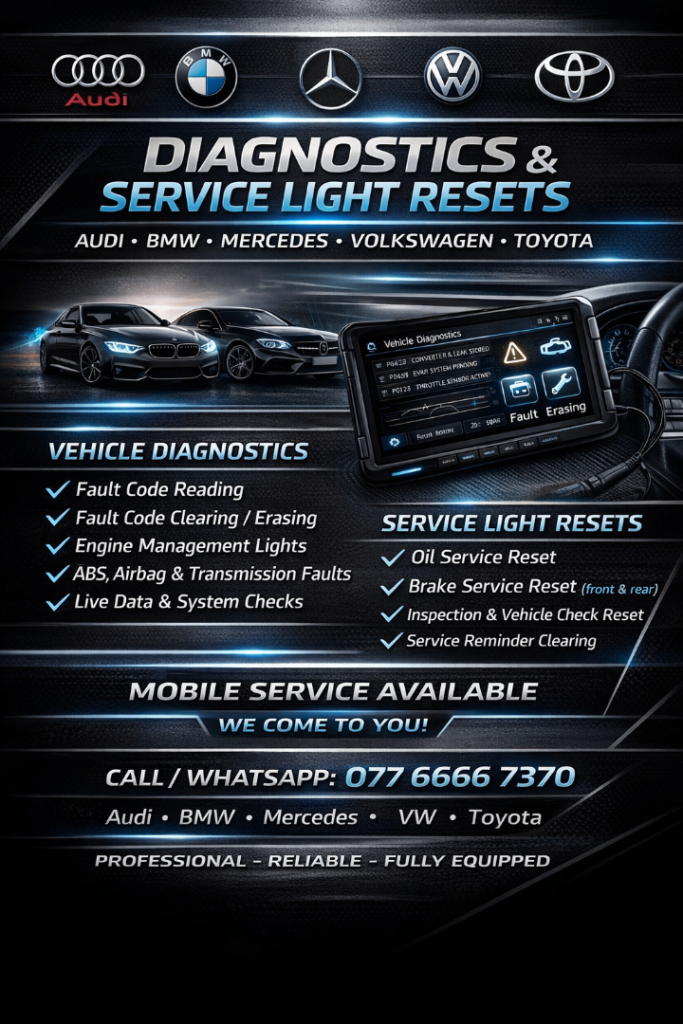 Vehicle Diagnostics & Service Light Resets Coding Hidden Features unlocking  – All Makes & Models