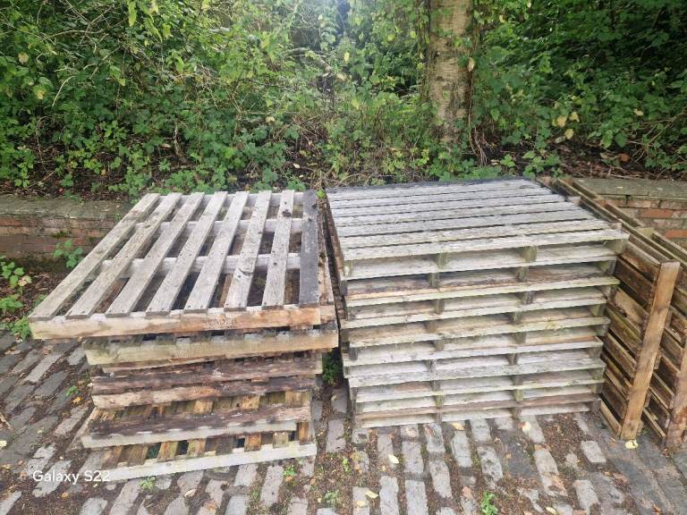 Used Wooden Pallets - Good for Garden Projects or Storage