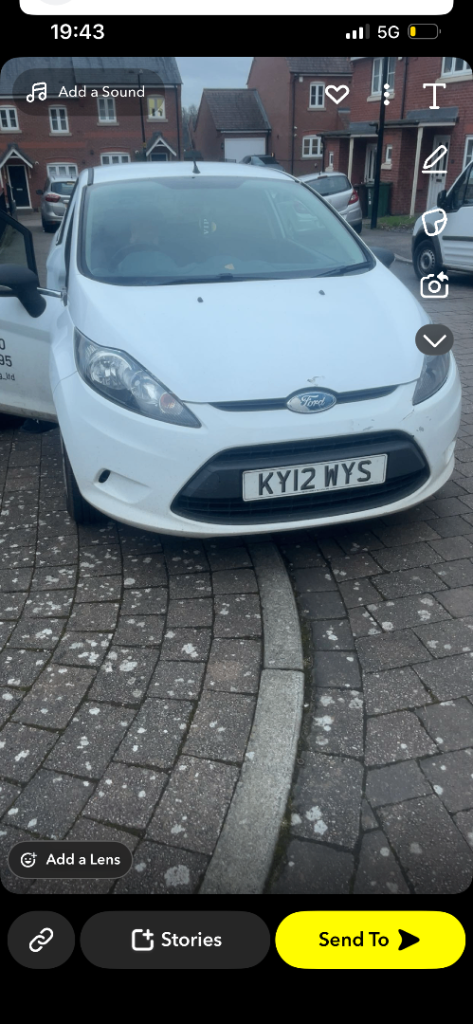 Ford, FIESTA, Car Derived Van, 2012, Manual, 1560 (cc)