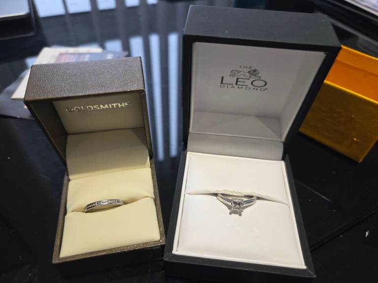 Platinum wedding and engagement ring