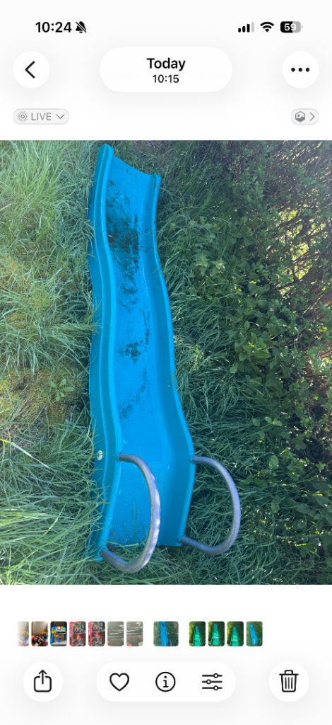 Kids large outdoor climb frame with big wavyslide bargain £35