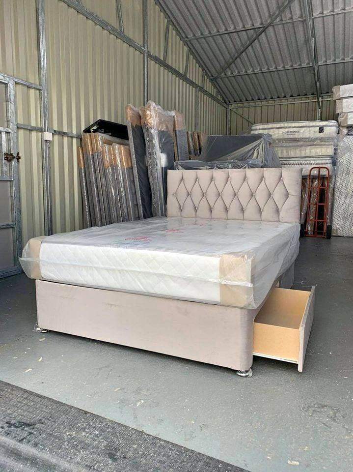 ❤️Grab Now 🚛DIVAN 4FT6 Double Bed Base with Mattress & Storage Drawers 😘15% OFF💥COD🚚