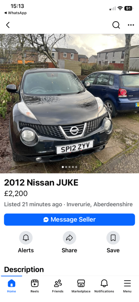 Nissan, JUKE, Hatchback, 2012, Manual, 1598 (cc), 5 doors