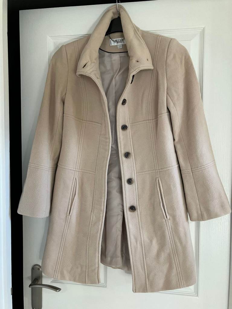 image for Wool-Rich Blend Cream Coat