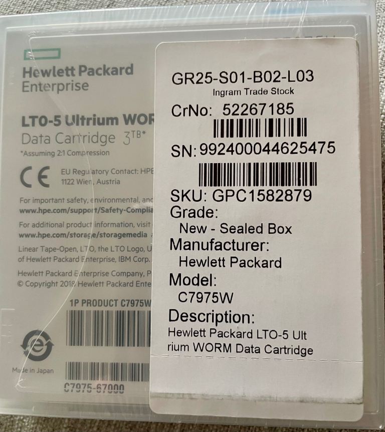 HP LTO 5 Data Cartridges Brand New