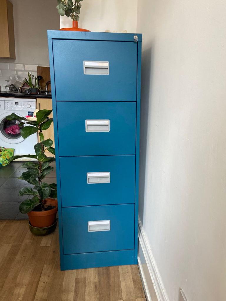 Blue filling cabinet