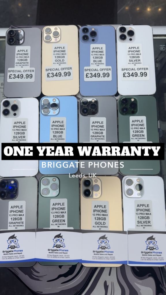 APPLE IPHONE 13 PRO MAX 128GB UNLOCKED ALL NETWORKS ONE YEAR WARRANTY 