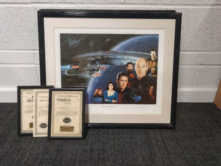 Vintage Star Trek Framed Signed Limited Edition Prints by Trevor Horswell