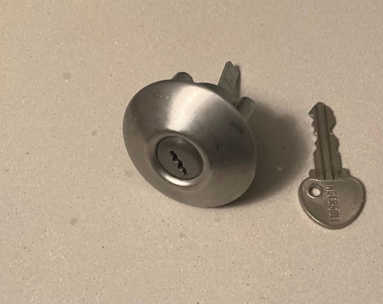 INGERSOLL SC1 RIM CYLINDER BRUSHED STAINLESS SECURITY LOCK USED