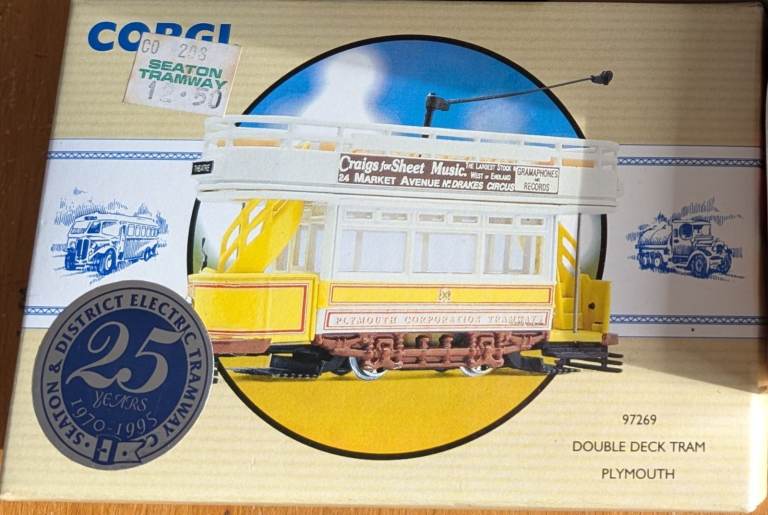 Corgi #97269 : Double Deck Tram - Plymouth - 25yr Anniversary 1:72 Scale 