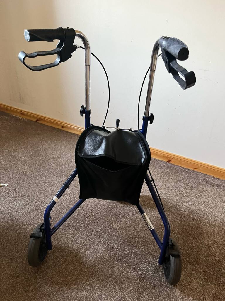 3-Wheeled Mobility Rollator Blue