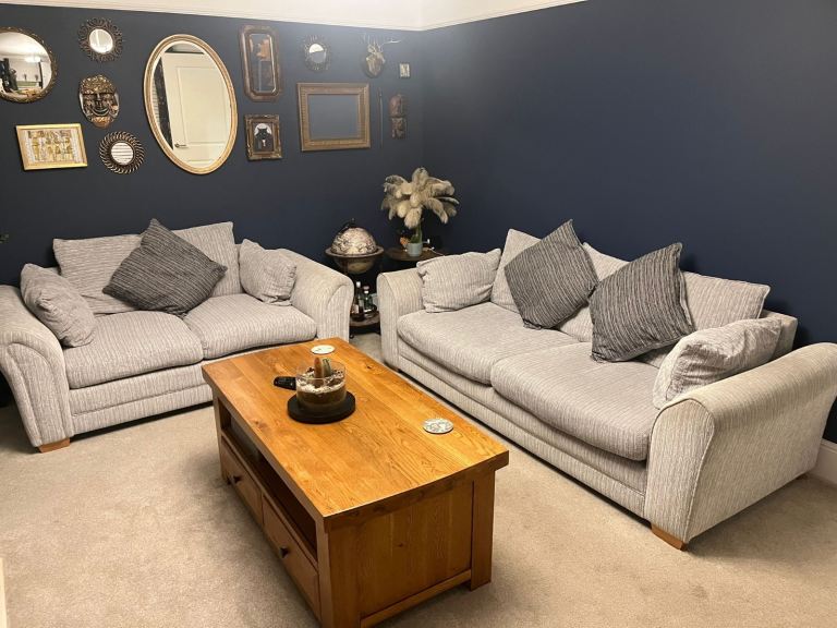 DFS Horbury Sofa Set (2 Sofa’s) With Matching Cushions.