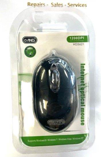 ANG Wired Usb Mouse 1200dpi suitable for laptops, pc, mac