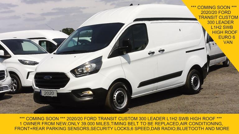 2020 Ford Transit Custom 2.0 EcoBlue 105ps High Roof Leader Van PANEL VAN DIESEL Manual
