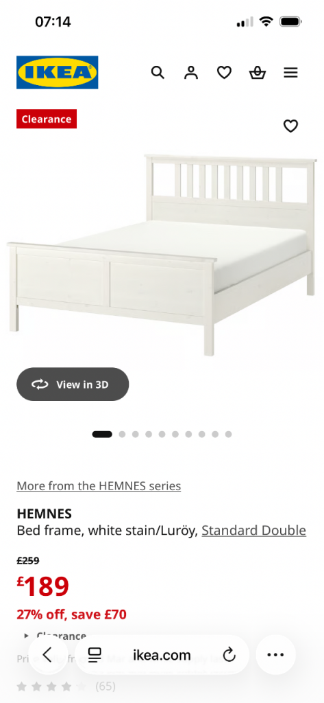 IKEA HEMNES Bed Frame
