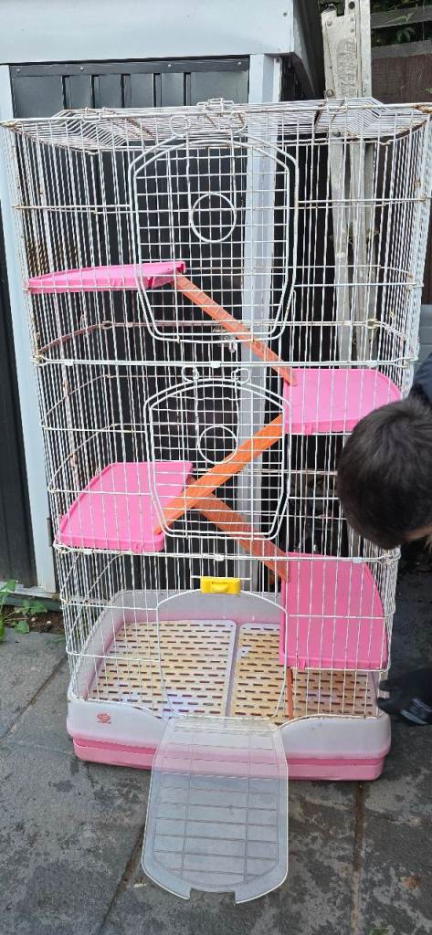 Premium Large Multi-Tier Pet & Bird Cage (RRP £250) – 3 Front Doors, Top Access & Collapsible
