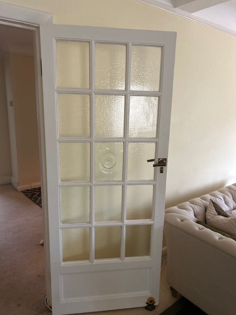 7xSolid wood and glass panel internal doors