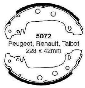 EBC Brake shoes 5072 To Fit Peugot 304 305 Renault 17 18 21 25